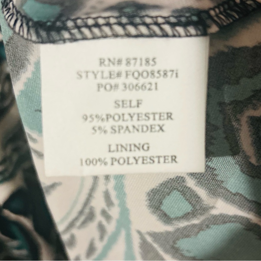 Ruby Rox Elegant Teal and Black Patterned mini , Size Large - Picture 10 of 10